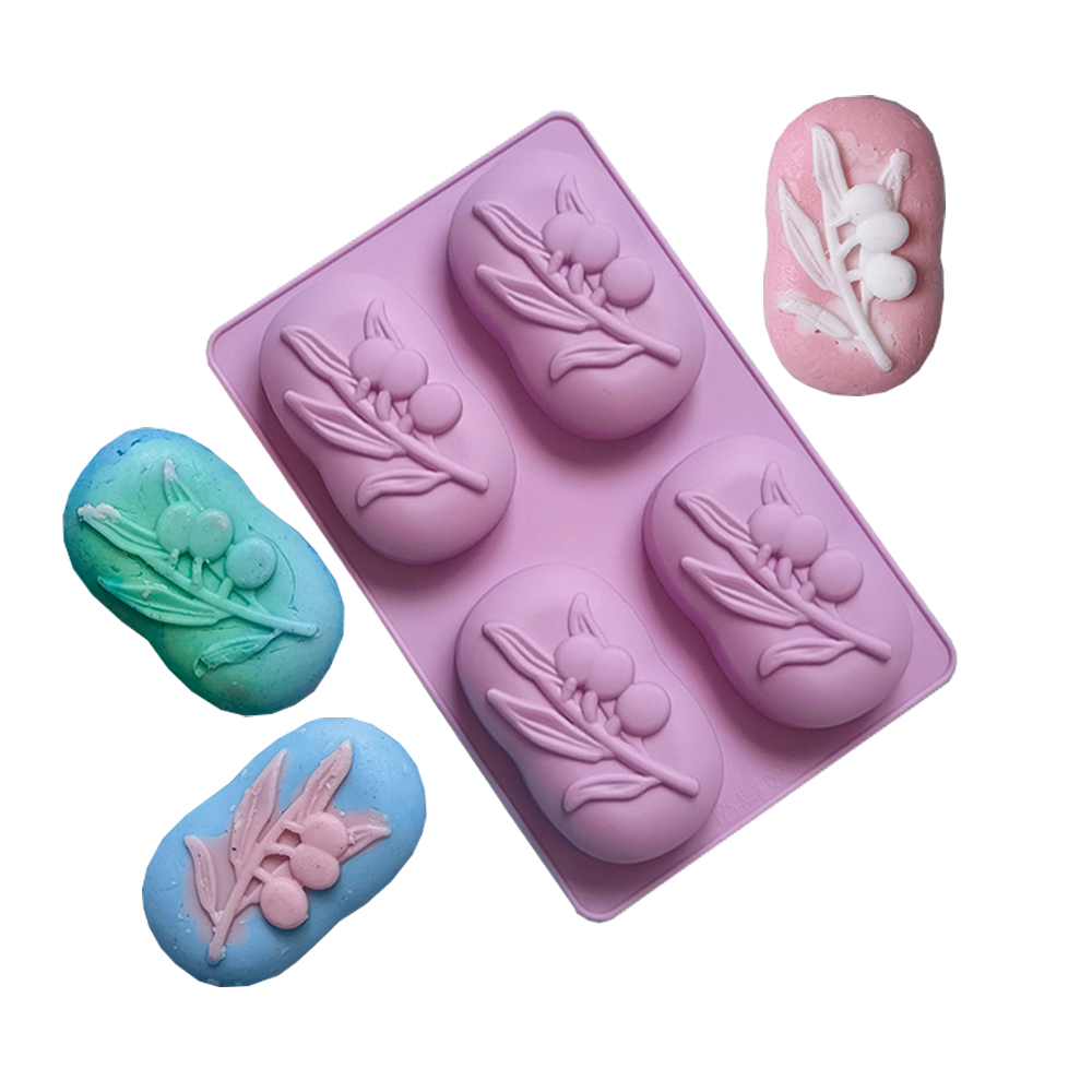 4 Cavities Oval Olive Tree Sil - Soap Making Gifts recension och pris