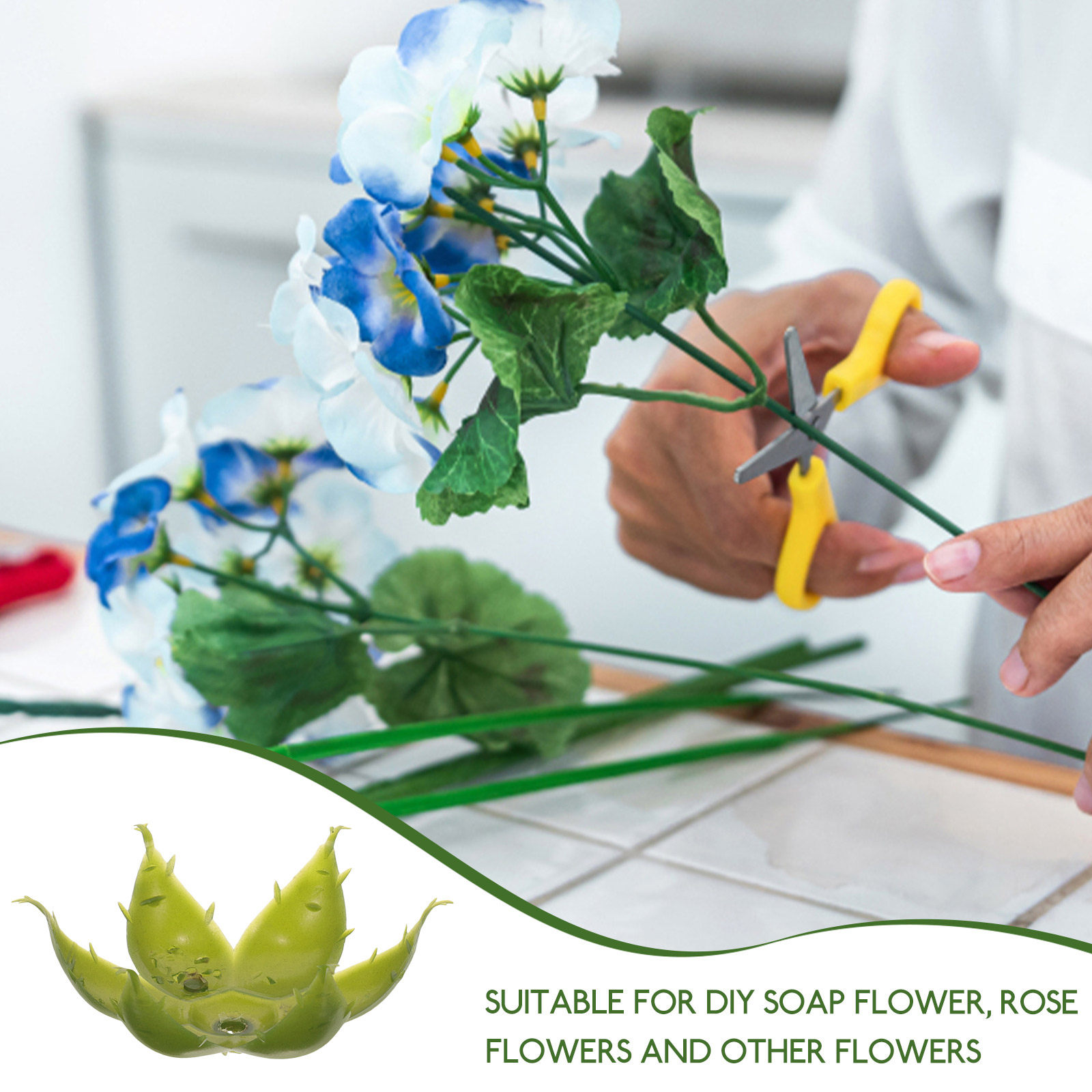 50pcs Artificial Rose Calyxes  - Soap Making Ins recension och pris
