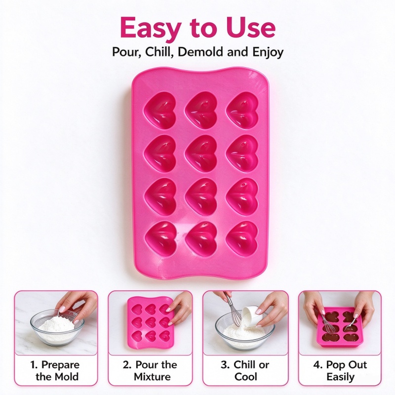 3D Love Heart Silicone Mold Fo - Soap Making Ins recension och pris