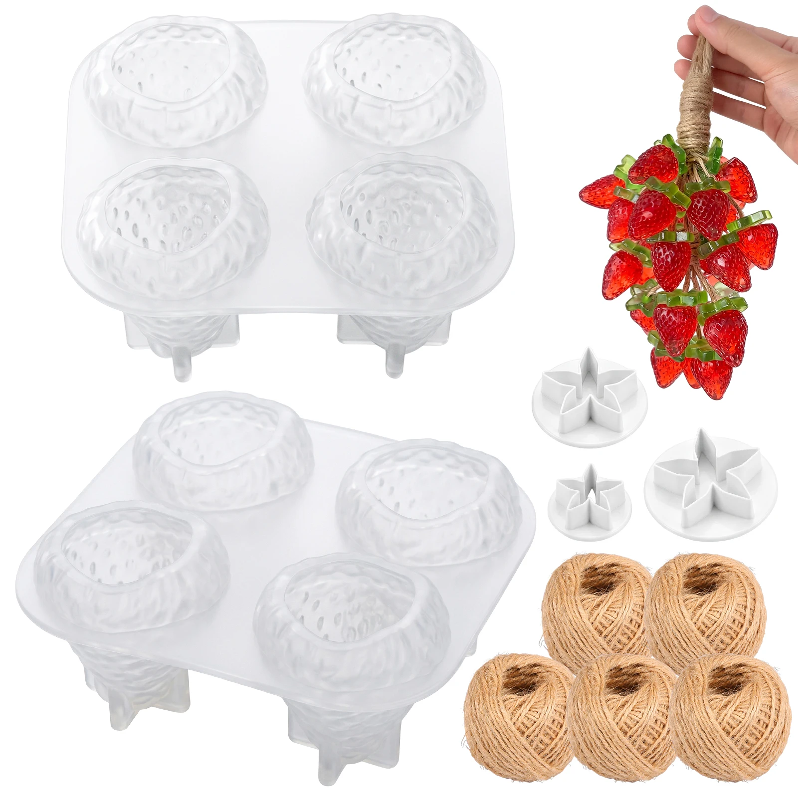 2 Pcs Strawberry Soap Mold 4 C - Soap Making Diy Kit recension och pris
